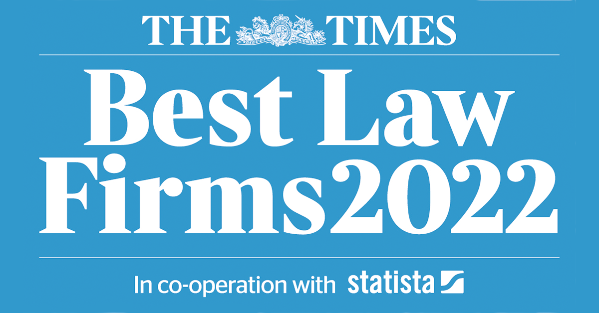 The Times Best Lawyers List 2022 logo
